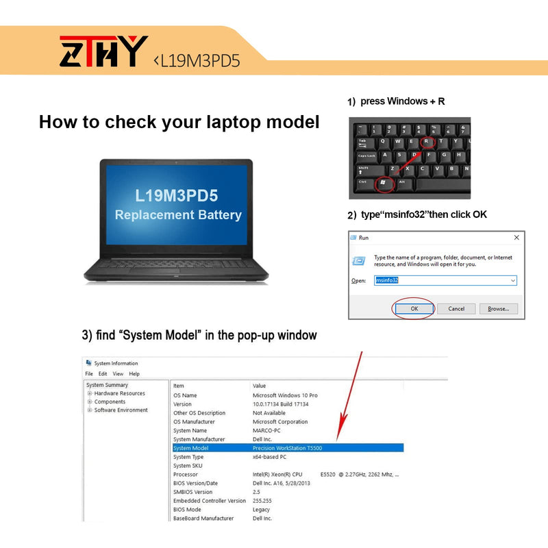 ZTHY L19M3PD5 L19C3PD5 Laptop Battery Replacement for Lenovo ThinkPad E14 Gen 2 / E14 Gen 3 / E14 Gen 4 / E15 Gen 2 / E15 Gen 3 / E15 Gen 4 Series L19D3PD5 L19L3PD5 L20C3PD4 L20L3PD4 L20M3PD4 45Wh