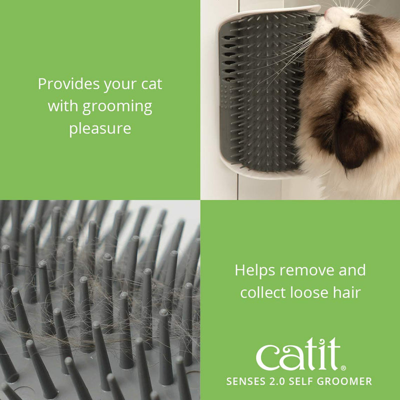 Catit Senses 2.0 Self Groomer Cat Brush, Interactive Cat Toy