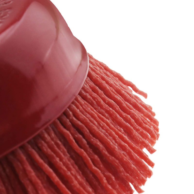 Be In Your Mind Nylon Cup Brush Pack of 2 75 mm Nylon Filament Abrasive Wire Cup Brush Steel Internal Thread M14x2 for Removing Rust Metal Polishing Cleaning
