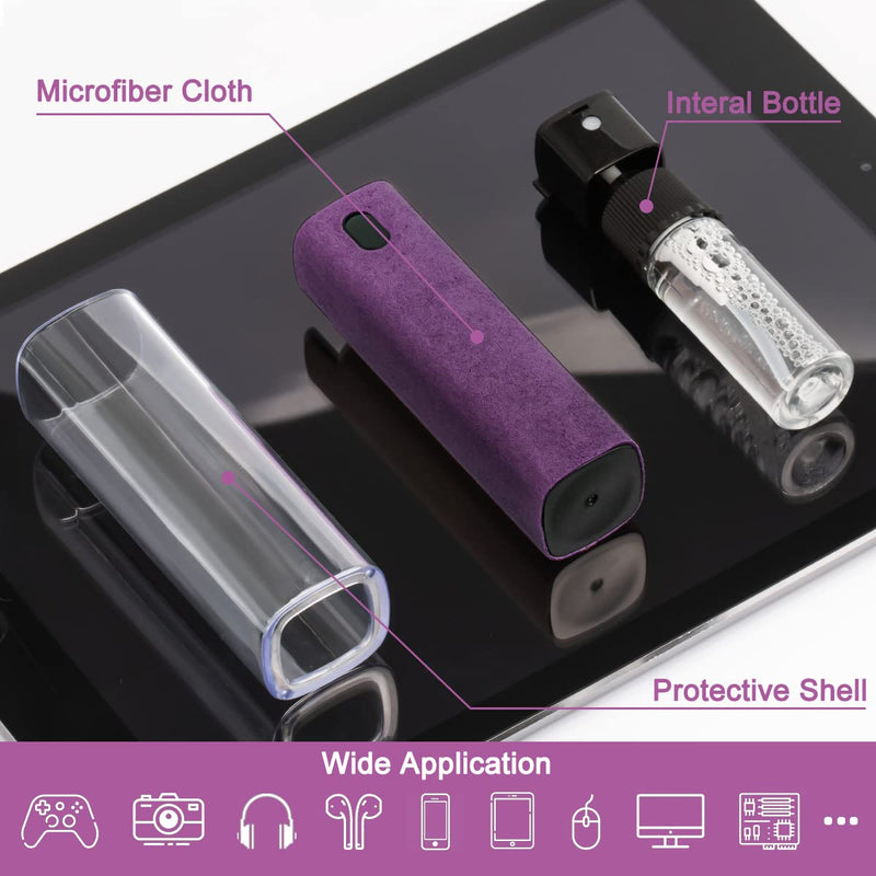 Screen Cleaner Touchscreen Mist Spray, walrfid Cleaning Kit for Electronic Smart Phone TV, Laptop, Tablet, PC, Computer LCD Flat Screens, Eyeglasses, Compatible with iPhone iPad MacBook Pro - Purple