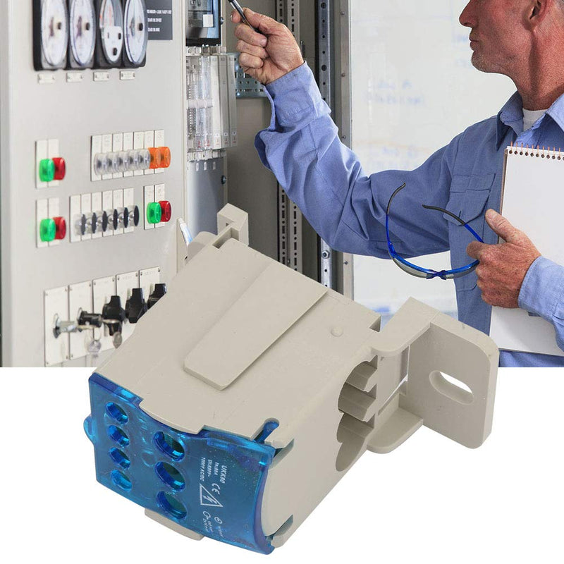 Electrical Distribution Box 80A Din Rail Electric Wire Connector Block Distribution Box Universal Power Junction Box