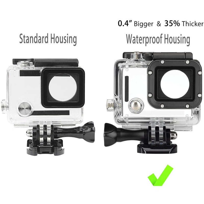 FitStill Replacement Dive Housing Case Waterproof Housing for HERO4, HERO3+ and HERO3 Waterproof Case for Hero 4/3+/3