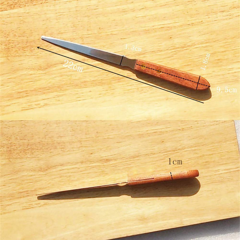 ccHuDE 2 Pcs Stainless Steel Letter Openers Envelope Opener Knife Envelope Slitter with Wooden Handle