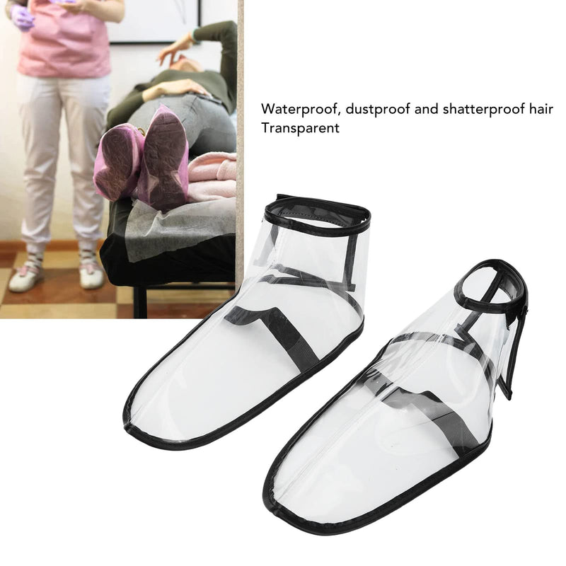 Hairdressing Shoe Covers, Foldable, Reusable, Dustproof, Salon Hairdressing Shoe Covers, Transparent Shoe Covers to Protect Your Shoes, 1 Pair(L) L
