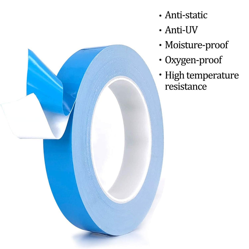 Thermal Tape, 25m x 20mm x 0.2mm Double Side Thermal Adhesive Tapes Cooling Pad Apply to Heatsink, LED, IGBT, IC Chip, Computer CPU,GPU, Modules, MOS Tube, SSD Drives 25m x 20mm x 0.20mm