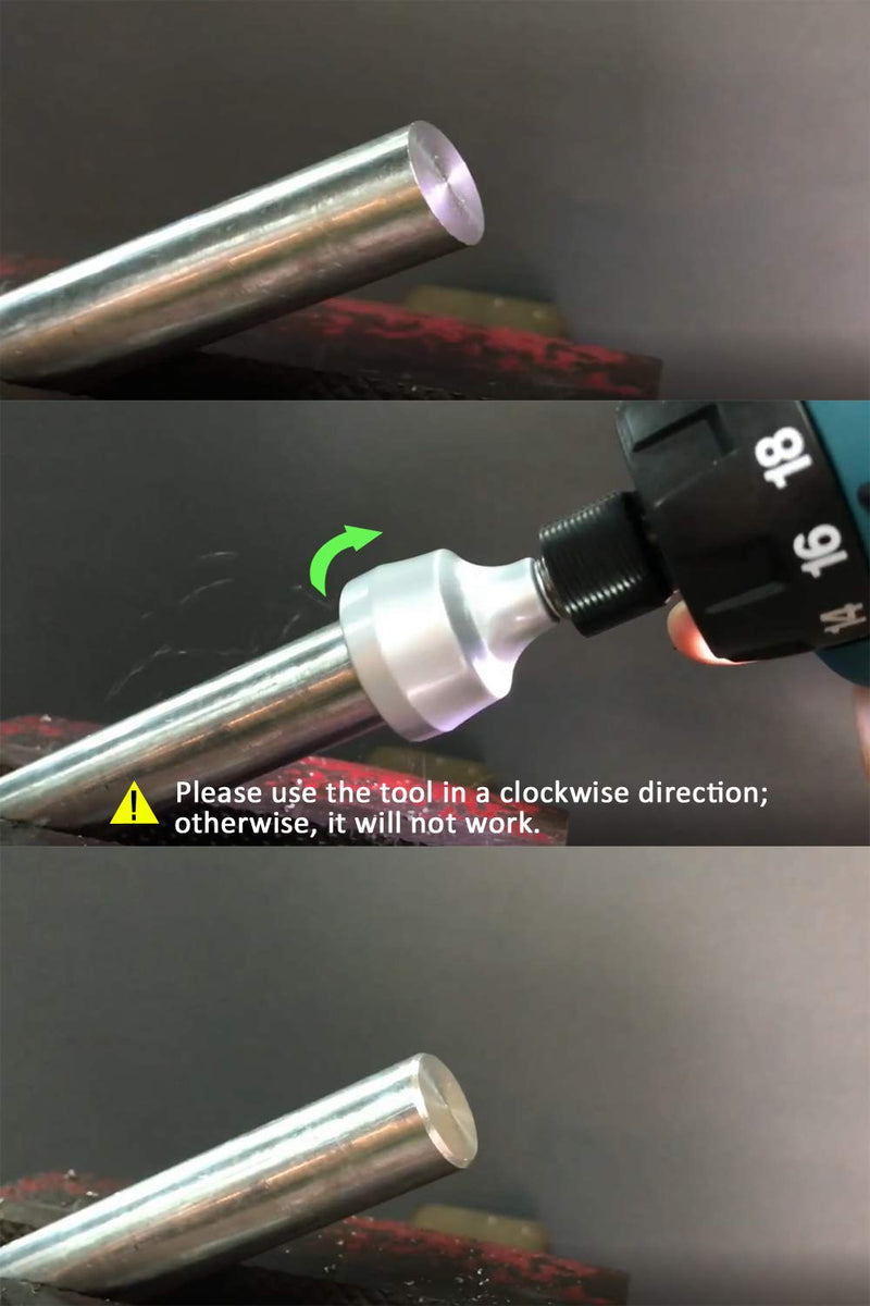 ORX PLUS TOOLS Deburring External Chamfer Tool, with HSS Blade, Deburring Drill Bit, Remove Burr Tools Quick Release Shank Fits for 1/8"-3/4"(3mm-19mm) Deburring Drill Bit 3mm-19mm / Silver