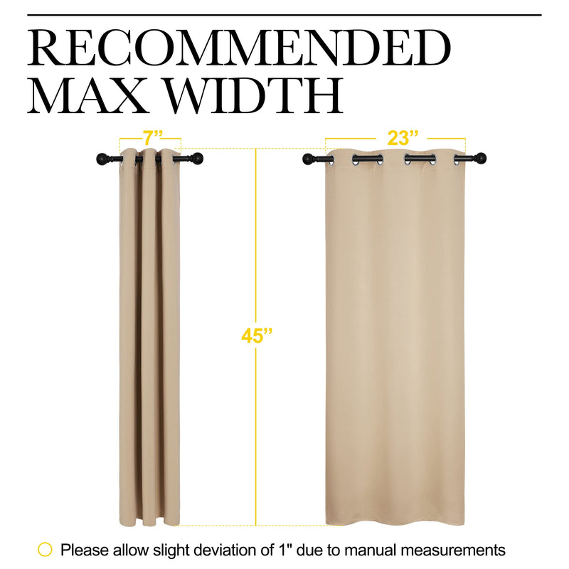 NICETOWN Room Darkening Curtain Panels for Living Room, Thermal Insulated Grommet Room Darkening Draperies/Drapes for Window (Biscotti Beige, 2 Panels, W29 x L45 -Inch) 29" W x 45" L Biscotti Beige
