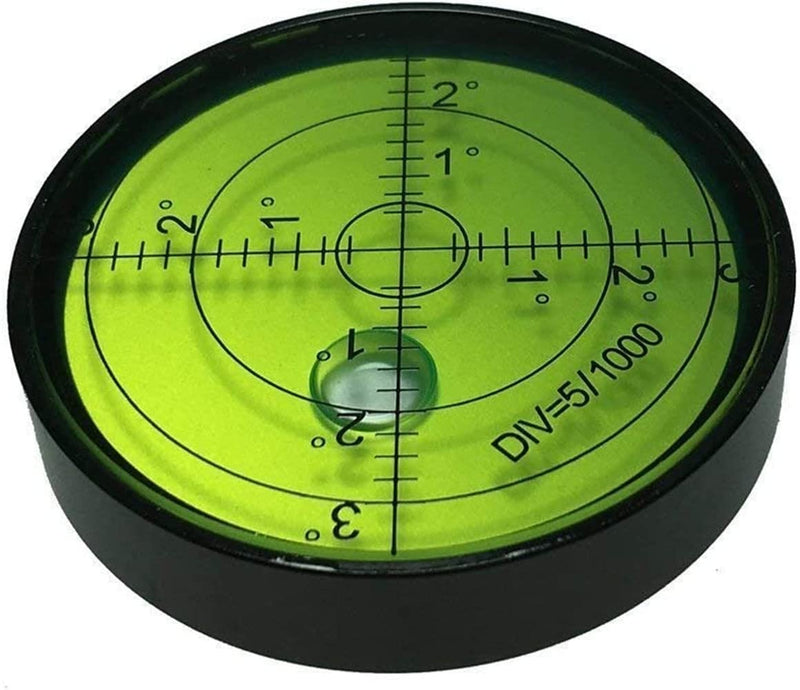 60x12mm with Magnet High Precision Horizontal Bubble Aluminum Housing Bullseye Spirit Level Round Inclinometer for Surveying Instruments (Without Magnet)