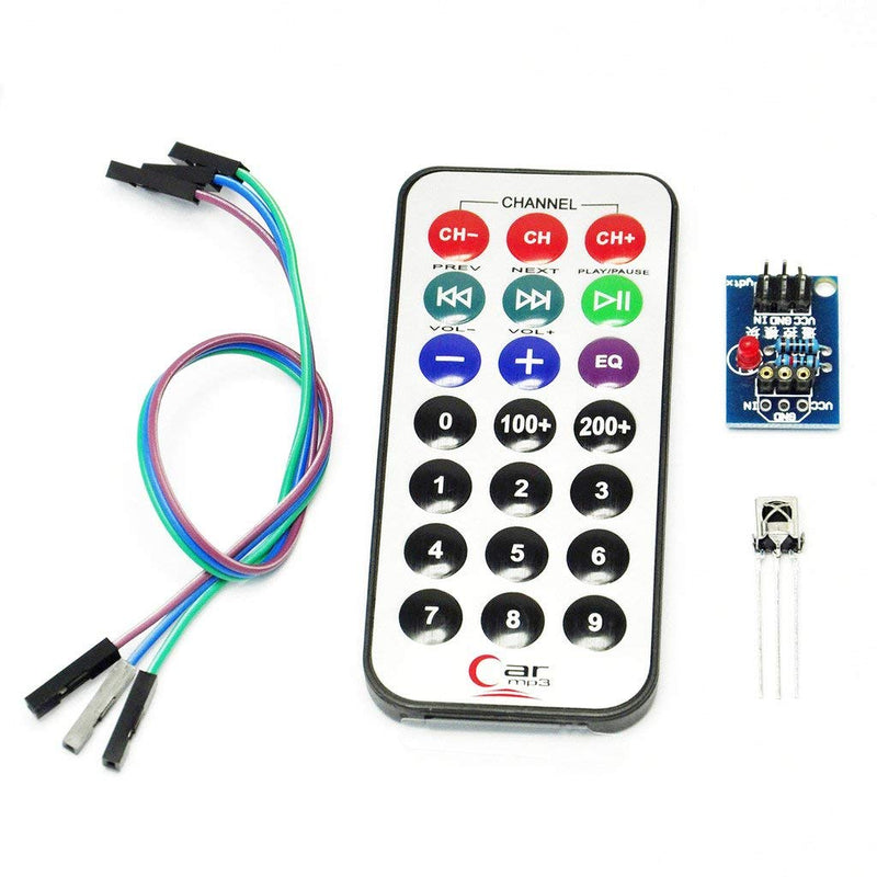 HiLetgo 3pcs HX1838 VS1838 NEC Infrared Wireless Remote Control IFR Sensor Module with Cable