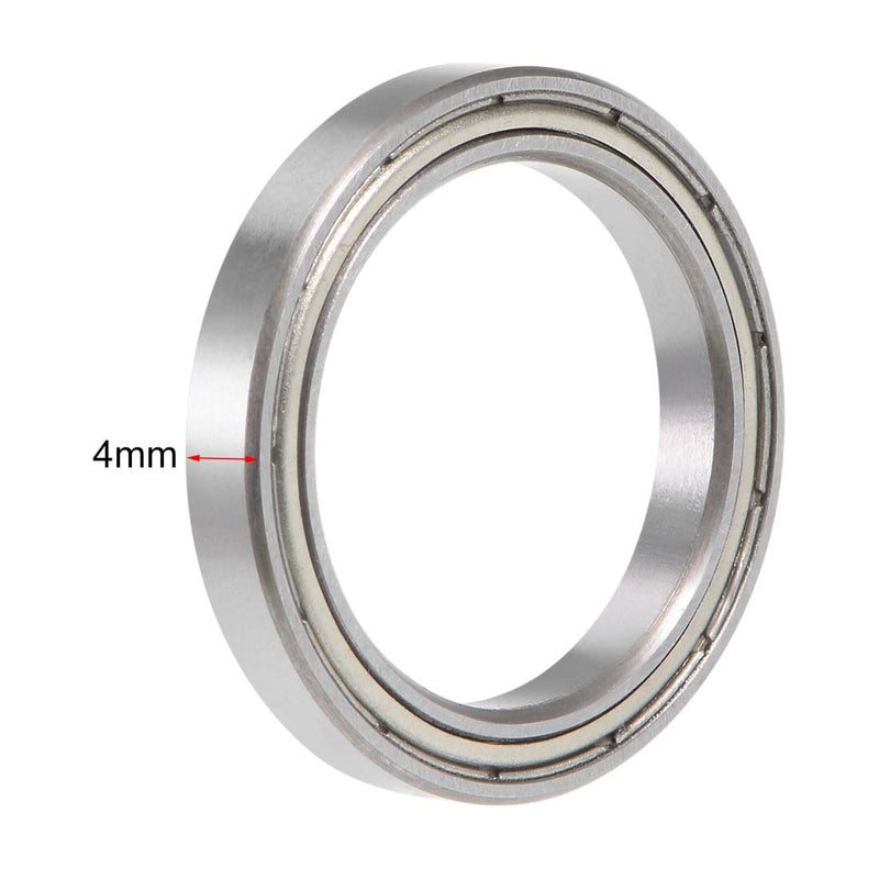 uxcell 6704ZZ Deep Groove Ball Bearing 20x27x4mm Double Shielded Chrome Steel Bearings 5-Pack
