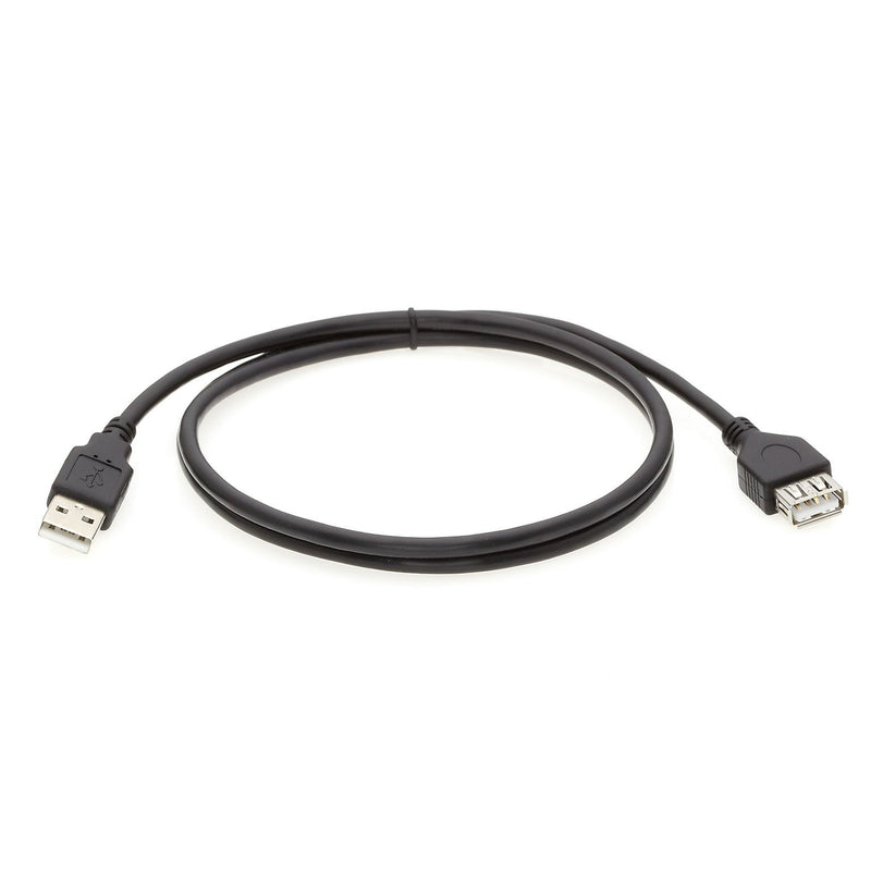 InstallerParts 3 ft USB 2.0 High Speed Extension Cable - A-Male to A-Female - Black 3 Feet