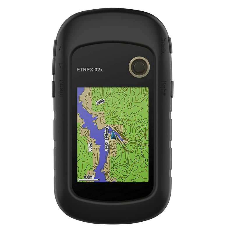 MOTONG for Garmin eTrex 22x Case Cover - Silicone Protective Case Cover Shell for Garmin eTrex 22x/32x/201x/209x/309x(Silicone Black)