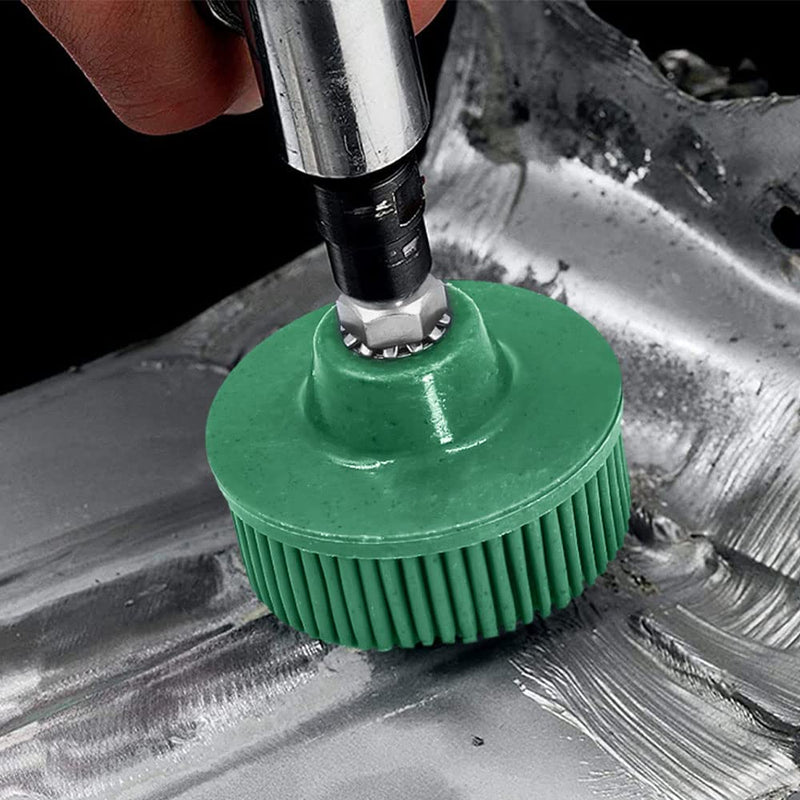 6 Pack 2 Inch Bristle Disc Grit 50# 80# 120# with 1/4" Shank Attachment Abrasive Coating Removal Disc for Metal (6, 2 inch) 6