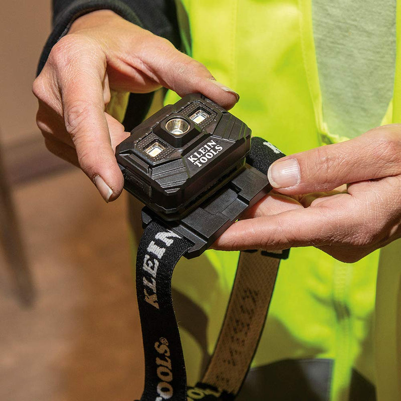 Klein Tools 56062 Rechargeable LED Headlamp/Worklight for Klein Hardhats, 300 Lumens, All-Day Runtime, 3 Modes, for Work and Outdoors