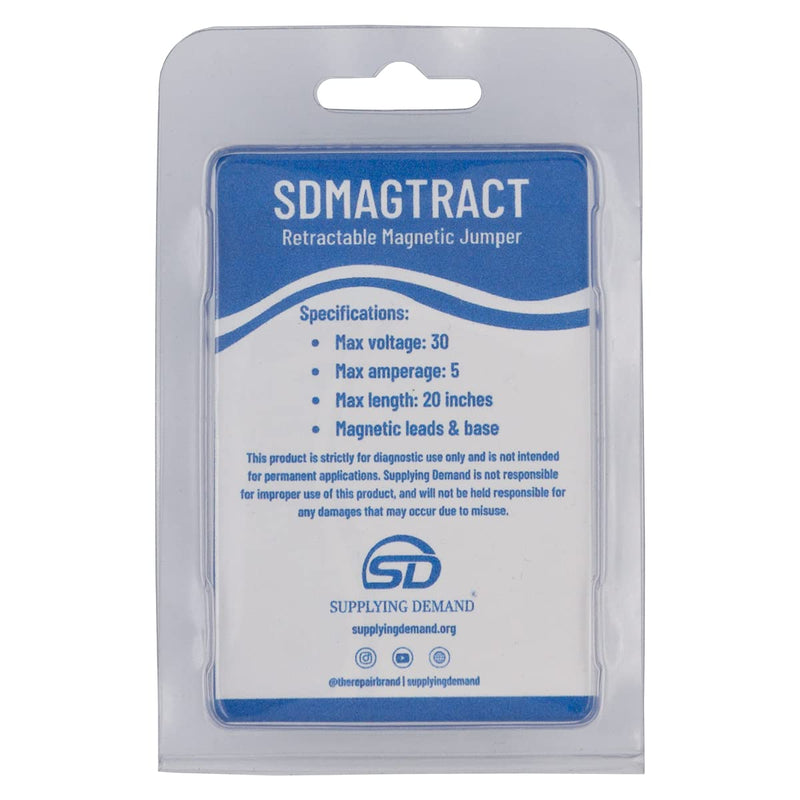 Supplying Demand MAGTRACT 20 Inch Retractable Magnetic Jumper for Diagnostics 5A 30V Maximum