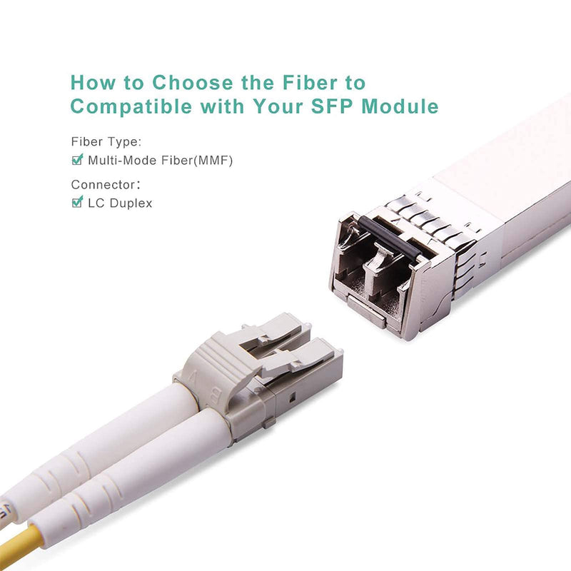 Fiber Patch Cable - LC to LC OM3 10Gb/Gigabit Multi-mode Jumper Duplex 50/125 LSZH Fiber Optic Cord for SFP Transceiver, Computer Fiber Networks and Fiber Test Equipment, 30-Meter(100ft) 30m 1 Pack