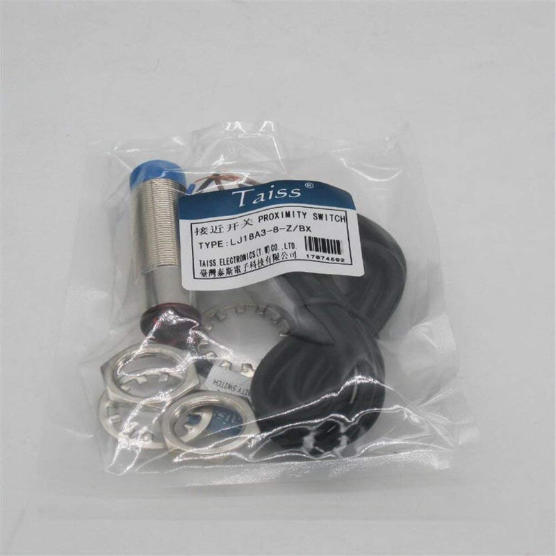 Taiss/ 2Pcs M18 Proximity Sensor NPN NO（Normally Open） 6-36VDC 8mm Detective Approach Sensor Inductive Proximity Switch LJ18A3-8-Z/BX