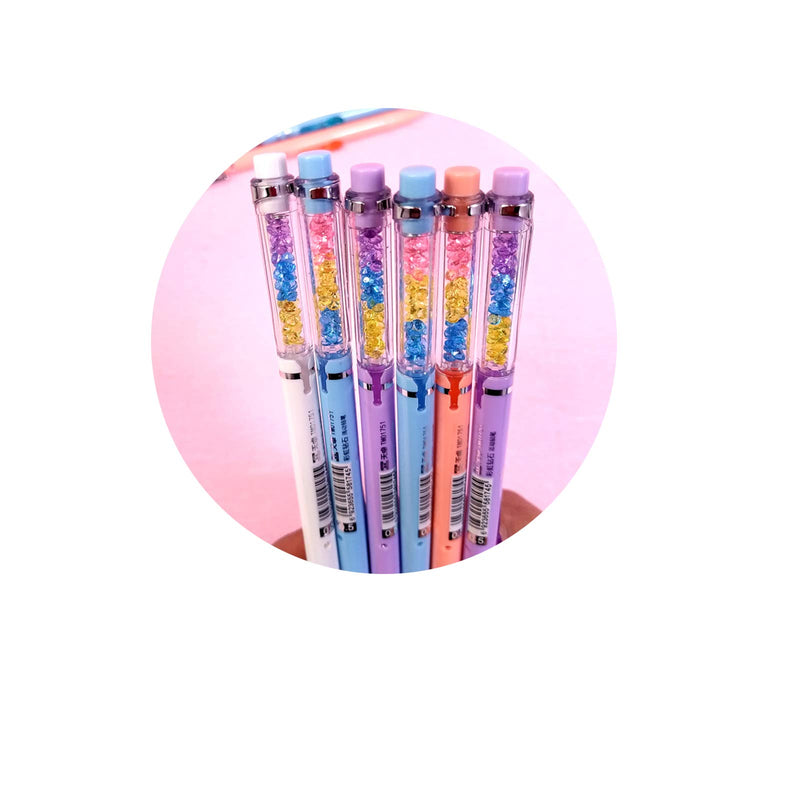 15pcs Cartoon School Kids Kawaii Korean Mechanical Pencil with Lead Refill Jelly Eraser set Mechanical Pencil set-0.5mm