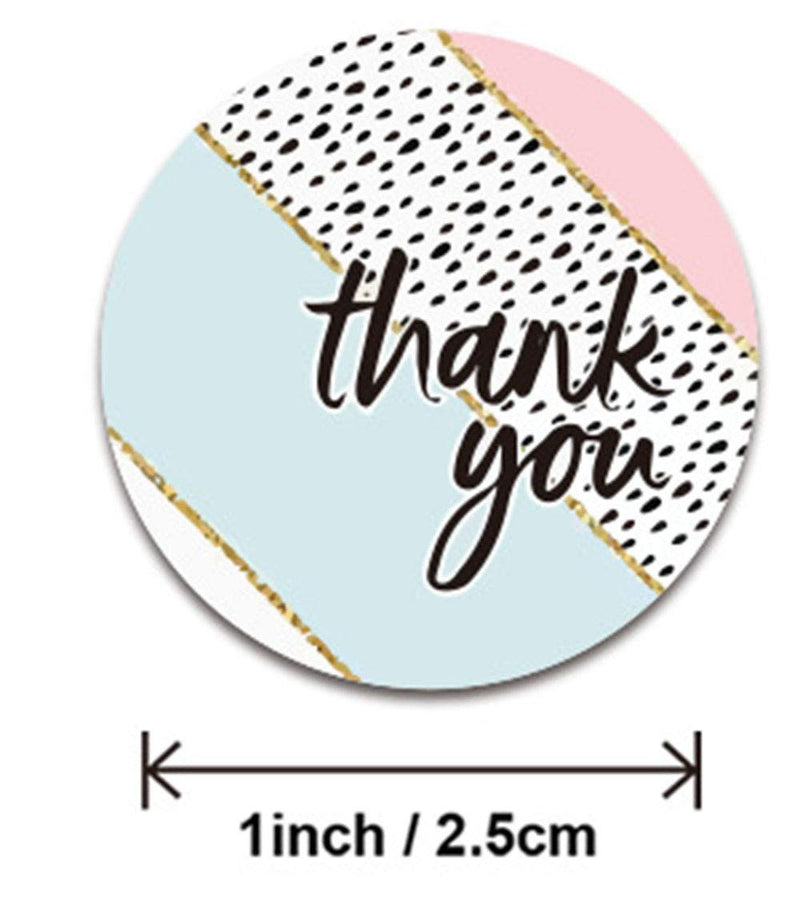 1000pcs Thank You Stickers 1'' Round Adhesive Labels ,500 Per Roll ,Decorative Sealing Stickers for Christmas Gifts, Wedding, Party (A-31 8 Different Design)