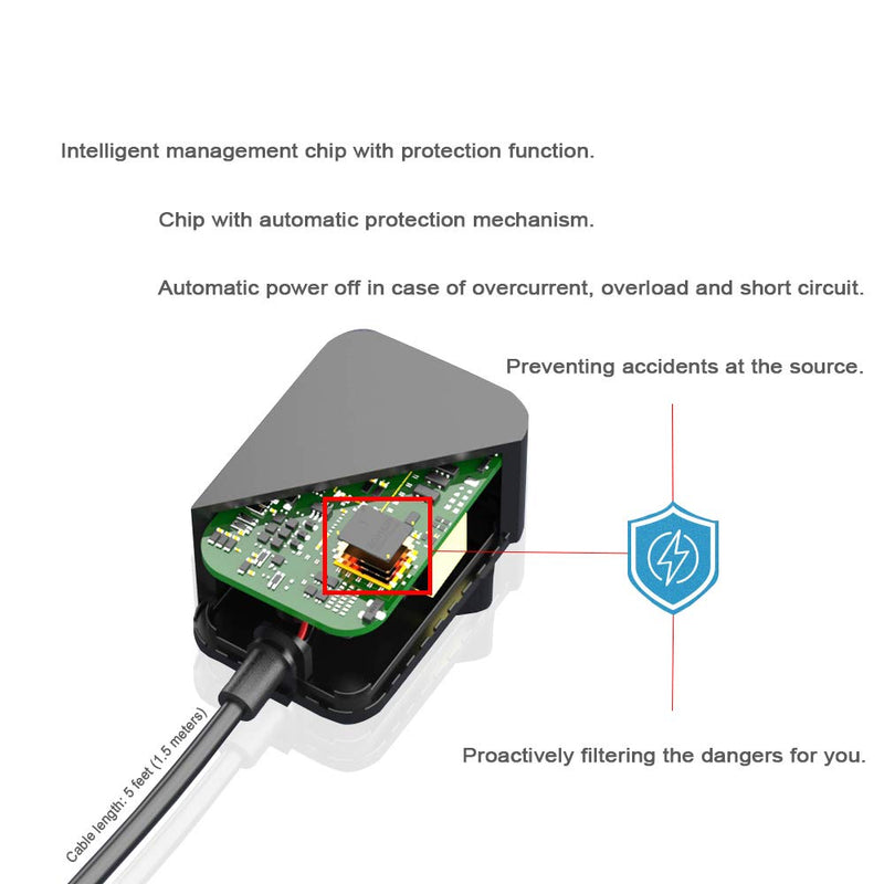UL Listed Wall Charger for Franklin Wireless T9 Mobile Hotspot, R910 Mobile Hotspot, R850 4G LTE Mobile Hotspot Charger Direct Power Adapter Cable Cord