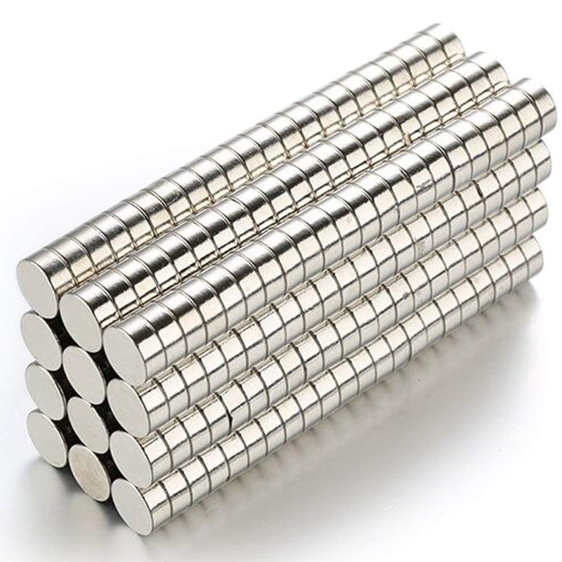 DIYMAG Small Refrigerator Magnets, 100Pcs Tiny Magnets Round Magnets for Crafts, Premium Brushed Nickel Fridge Magnets, Office Magnets- Come with a Storage Case 8x3-100p