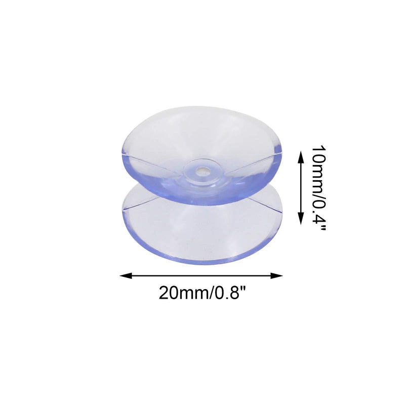 Jiozermi 20 PCS Double Sided Suction Cups Without Hooks Sucker Pads for Glass Plastic 20mm/0.8 Inch