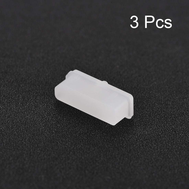 uxcell 3 Pcs Clear Ethernet Hub Port Display Port Adapter Anti Dust Cover Cap Protector Plug