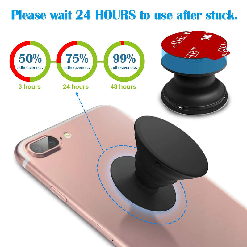 Sticky Adhesive Replacement for Socket Mount Base, VOLPORT 5 Pcs 1.38 Inch VHB 3M Dots Adhesive Double Sided Tape, Updated High Temperature Heat Resistant Strong Sticker Pads for Pops Phone Grip Stand