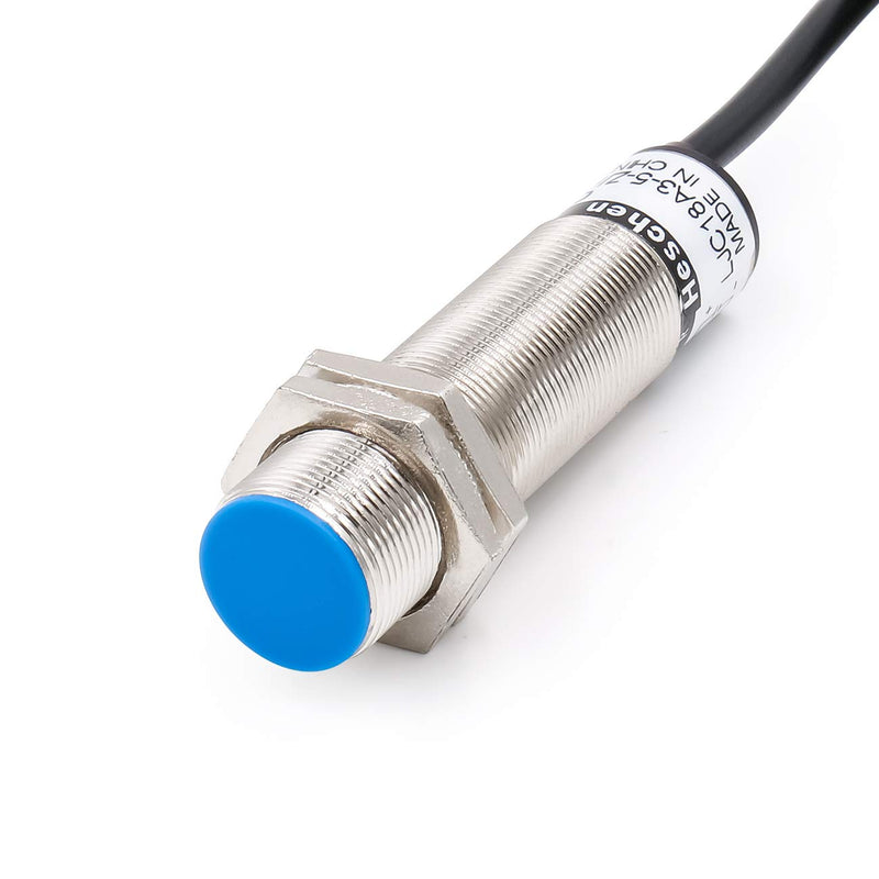 Heschen M18 Capacitive Proximity Sensor Switch Shield Type LJC18A3-5-Z/BX Detection 5mm 10-30VDC 200mA NPN Normally Open(NO) 3 Wires