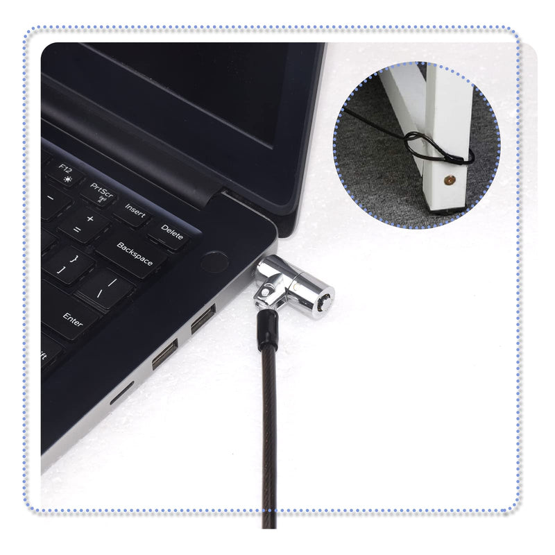I3C Laptop Lock for N17 Dell Laptop, Keyed Laptop Cable Lock, 6.7ft Hardware Security Cable Lock Anti Theft