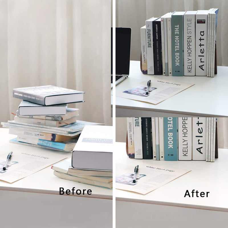 Muso Wood Book Ends for Shelves,Non-Skid Bookends for Heavy Books, Wooden Book Stopper for Home,Office,School,Library, 5.51 x 4.72 x 4.25 in, Walnut(2 Pairs/4 Pieces) Oval Walnut 2 Pairs