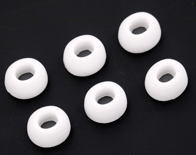 IiEXCEL Compatible with AirPods Pro Ear Tips Ear Buds, 3 Pairs Small Size Replacement Silicone Rubber EarTips Buds Gel Skin Cover Accessories for AirPod Pro - Small White S
