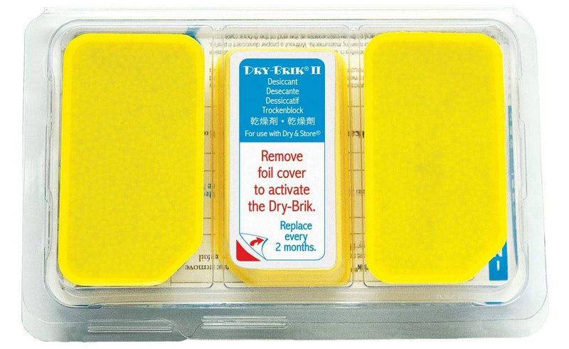 Dry-Brik® II Desiccant Blocks - 3 Blocks (1 Pack of 3 Blocks)| Replacement Moisture Absorbing Block for the Global II and Zephyr by Dry & Store | Hearing Device Dehumidifiers
