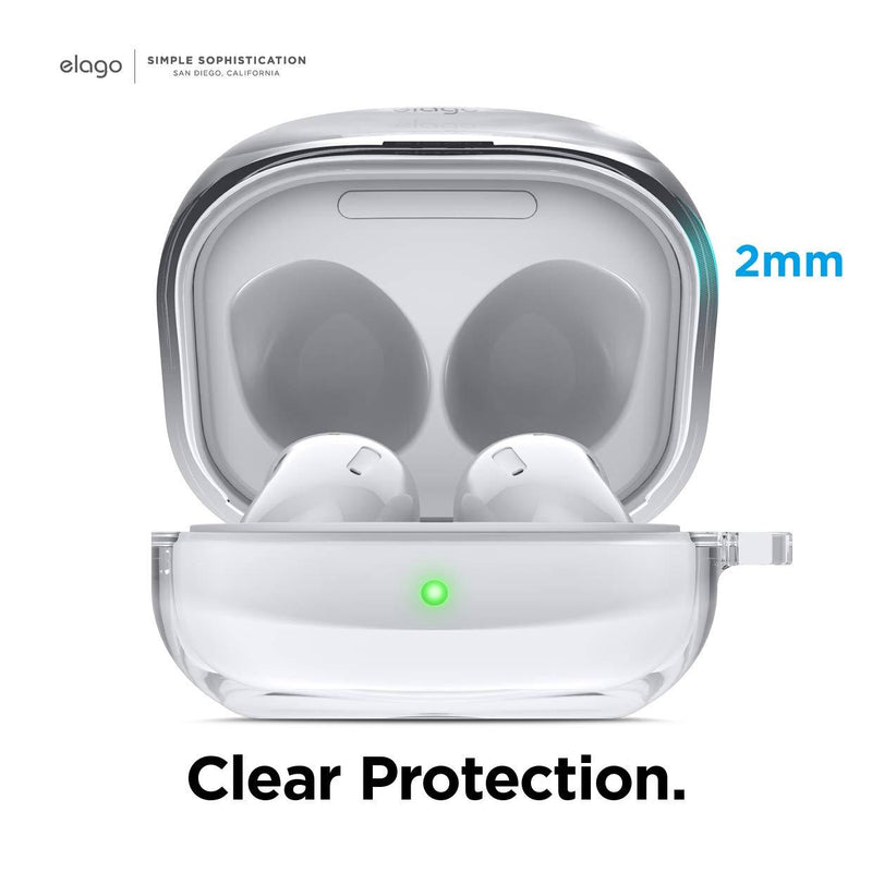 elago Clear Case Compatible with Samsung Galaxy Buds 2 Case (2021) / Galaxy Buds Pro Case (2021) / Galaxy Buds Live Case (2020) - TPU Cover [Crystal Clear]