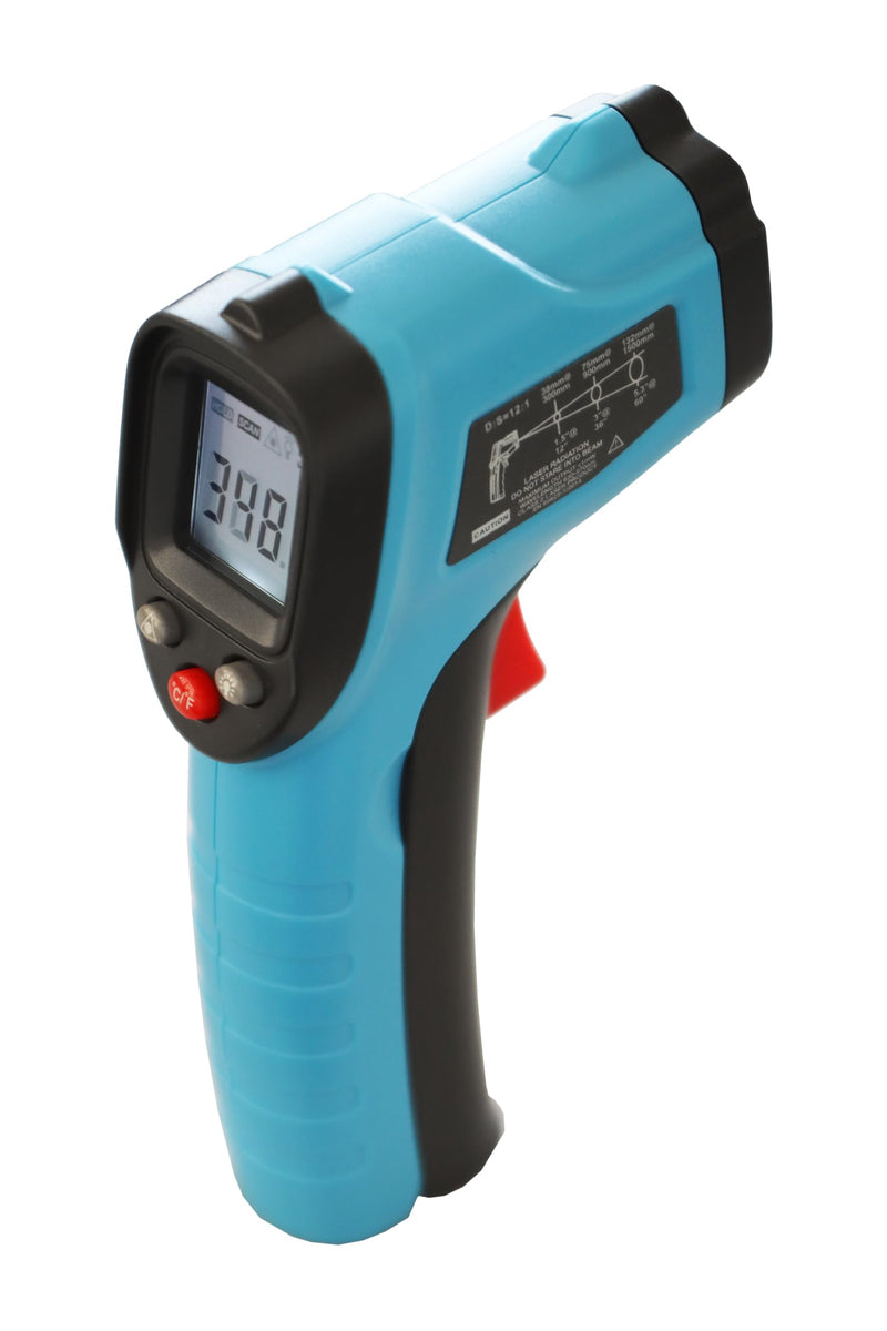 PeakTech 4940 infrared thermometer/pyrometer with laser, -50°C … 600°C, measuring point ratio 12:1, for fast surface temperature measurement 0.5s, emissivity 0.95 fixed