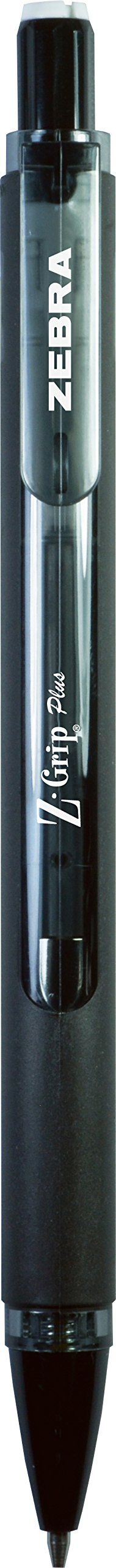 Zebra Z-Grip Plus Mechanical Pencil, 0.7mm, Bonus Lead and Erasers, Black Barrel, 2-Count