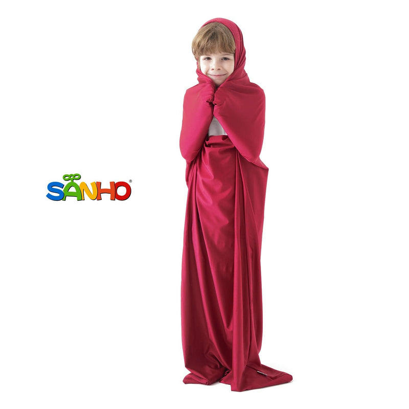 SANHO Premium Sensory Sock Budy Sock, Perfect for Children with Sensory Processing Disorder, Updated Version (Wine red, Small) Wine Red Small (Pack of 1)