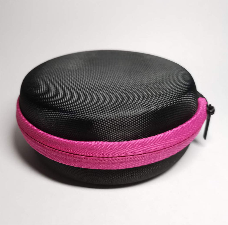 AFMNQZ Glass Bottle Bundle Essential Oils Case Hard Round Carrying Case Bag for 1ML 2ML Roller Bottles Oil Vial Bottles (12 Holes Rose Red) 12 Holes Rose Red