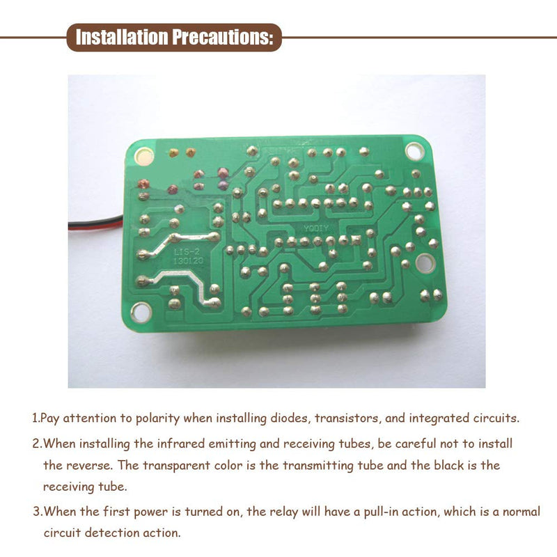 Ximimark 1Pcs IR Infrared Sensor Switch Kits Infrared Proximity Switch Circuit Board Electronic Training Suite Human Infrared Switch Module DIY Kits