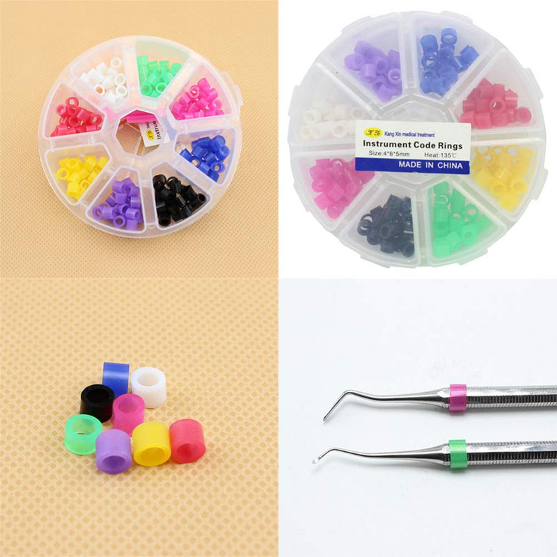 SUPVOX 160pcs Dental Code Rings Silicone Instrument Code Rings for Hospital