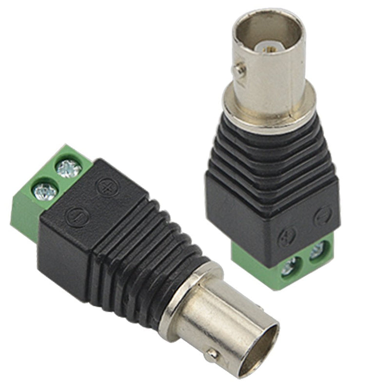 WMYCONGCONG 20 PCS 2.1x5.5mm Female and Male DC Power Adapter Connector + 20 PCS Coaxial Camera Video BNC Male and Female Balun Connector for Coax Cat5 CCTV