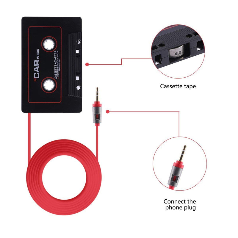 QUMOX Car Audio Tape Cassette Music to Jack AUX for iPod MP3 iPhone 3.5mm Connector UK