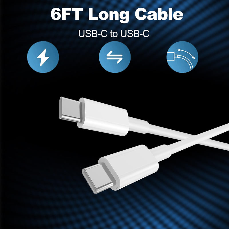 iPad Charger,20W Apple USB C Fast Charger,2Pack 6Ft Type C Fast Wall Charger Block for iPad Pro 12.9/11 inch 2022/2021/2020/2018, iPad Air 5th/4th, iPad 10th Generation/Mini 6 (White) White