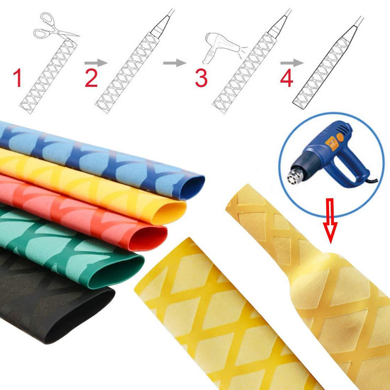 Lime2018 Heat Shrink Sleeve Wrap Tubing X-Tube Wrap Tubing for Fishing Rod Handle Cork with Non Slip Waterproof and Insulation 1 Meter Dia 45mm Blue