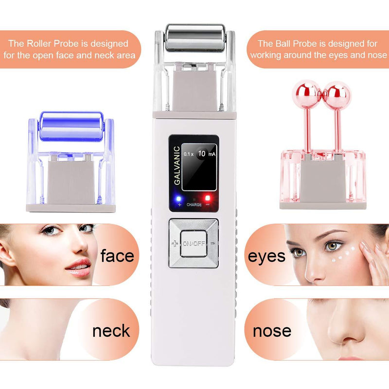 Portable Galvanic Microcurrent Skin Firming Machine, Anti-aging Face Lift Massager Home Use Beauty Salon Device