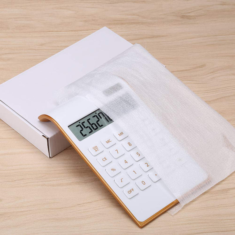 Calculator, Slim Elegant Design, Office/Home Electronics, Dual Powered Desktop Calculator, Solar Power, 10 Digits, Tilted LCD Display, Inclined Design, White (Slim2) Original version