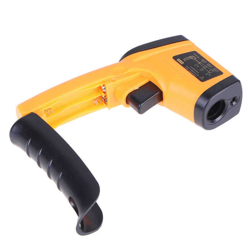 Shkalacar Digital Industrial Temperature Gun,Non-Contact Digital Cooking Thermometer with Backlight (-50-380°C/-58℉-716℉) for Kitchen Food BBQ, Battery not Included (Orange) Orange