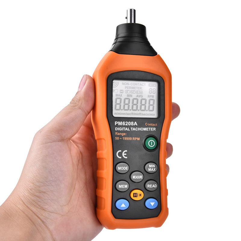 PEAKMETER PM6208A Contact Digital Tachometer Engine Tachometer Tester