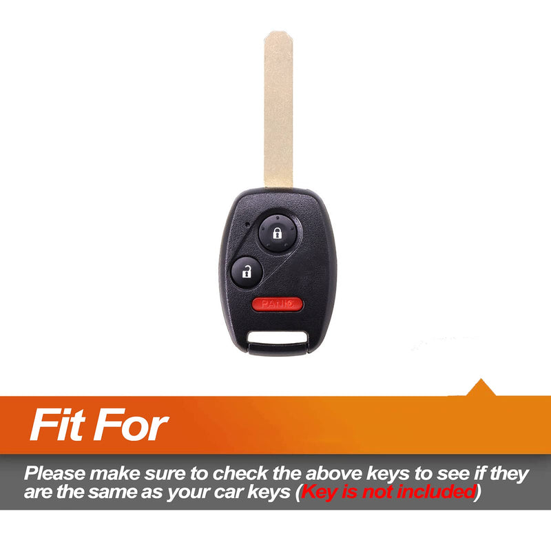 EYANBIS Silicone Key Fob Cover Fit for Honda Accord Civic Crosstour CR-V CR-Z Fit Insight Odyssey Pilot Ridgeline Straight 3 Buttons Key Fob | Car Accessories | Remote Key Protection Case - Blue