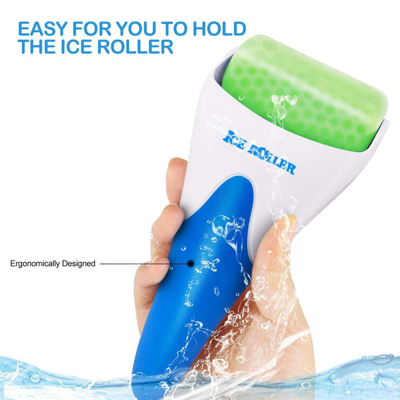 LATME Ice Roller for Face Eyes,Womens Gifts,Face Massager Roller Puffiness Migraine Pain Relief and Minor Injury(Green) Green